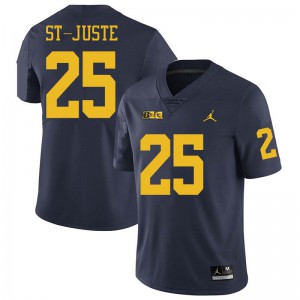 Men Michigan #25 Benjamin St-Juste Navy Jordan Brand Official Jersey 595785-324