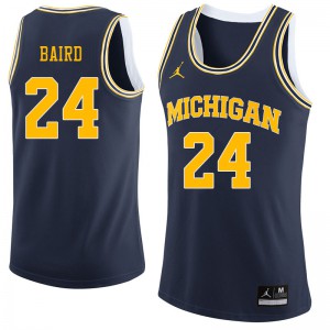 Men's Michigan Wolverines #24 C.J. Baird Navy Jordan Brand High School Jersey 828562-610