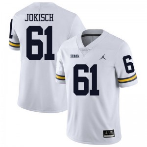Men Michigan #61 Dan Jokisch White Jordan Brand Alumni Jersey 378630-134