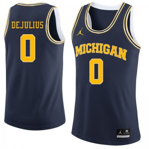 Men Michigan Wolverines #0 David DeJulius Navy Jordan Brand High School Jerseys 367468-208