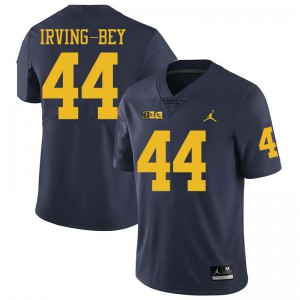 Mens Michigan Wolverines #44 Deron Irving-Bey Navy Jordan Brand Stitched Jerseys 276571-659