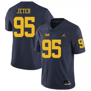 Men's Michigan #95 Donovan Jeter Navy Jordan Brand NCAA Jerseys 346301-619