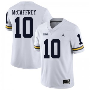 Mens Michigan Wolverines #10 Dylan McCaffrey White Jordan Brand University Jerseys 667443-315