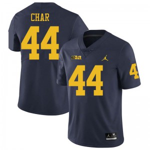 Men's Michigan #44 Jared Char Navy Jordan Brand College Jersey 594770-345