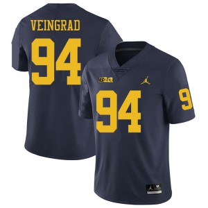 Men's Michigan #94 Ryan Veingrad Navy Jordan Brand Embroidery Jersey 656612-210