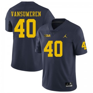 Mens University of Michigan #40 Ben VanSumeren Navy Stitched Jerseys 580027-581