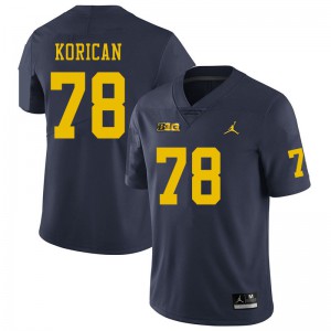 Men's Michigan #78 Griffin Korican Navy Stitch Jerseys 406942-729