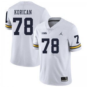 Mens University of Michigan #78 Griffin Korican White Stitched Jersey 627456-640