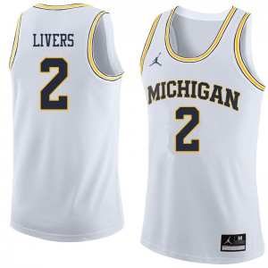 Men's University of Michigan #2 Isaiah Livers White High School Jerseys 581751-462