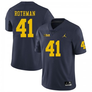 Men Michigan #41 Quinn Rothman Navy Football Jerseys 137896-498