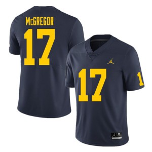 Mens Michigan Wolverines #17 Braiden McGregor Navy Alumni Jerseys 423346-774