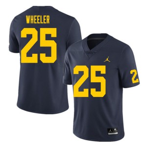 Men Michigan Wolverines #25 Cornell Wheeler Navy Stitched Jerseys 569175-451