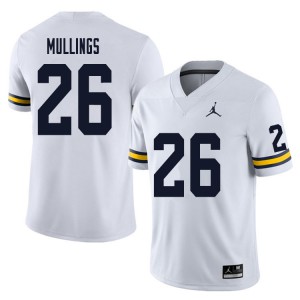 Men's Michigan Wolverines #26 Kalel Mullings White College Jerseys 613319-598