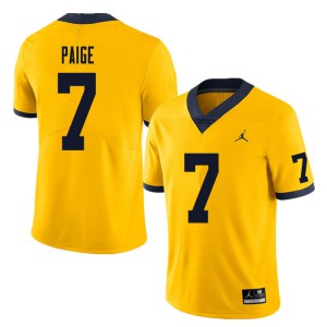 Men Michigan #7 Makari Paige Yellow High School Jerseys 138217-634