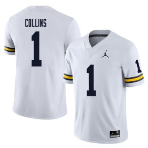 Men Michigan Wolverines #1 Nico Collins White Stitched Jerseys 497988-722