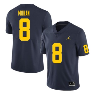 Men Michigan #8 William Mohan Navy Player Jerseys 842164-512