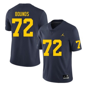 Men Wolverines #72 Tristan Bounds Navy Embroidery Jerseys 277518-444