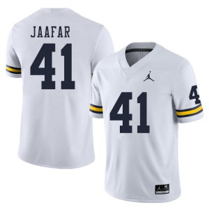 Men's Michigan Wolverines #41 Abe Jaafar White Football Jersey 735092-936