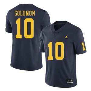 Men Wolverines #10 Anthony Solomon Navy Stitched Jerseys 562877-466