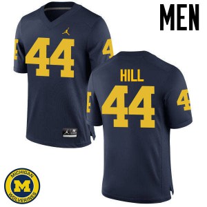 Men's Michigan #44 Delano Hill Navy NCAA Jerseys 126982-576