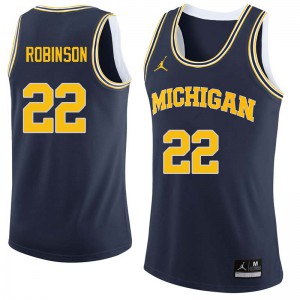 Men's Michigan #22 Duncan Robinson Navy University Jersey 497879-688