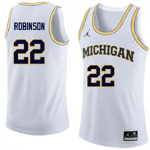 Men's Michigan #22 Duncan Robinson White High School Jersey 270802-919