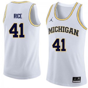 Men Michigan #41 Glen Rice White University Jerseys 216216-106