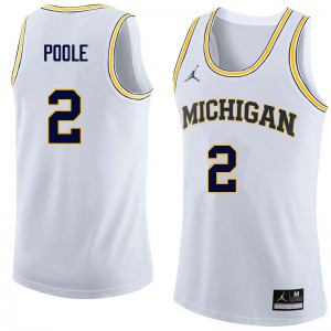 Men University of Michigan #2 Jordan Poole White High School Jersey 810868-621