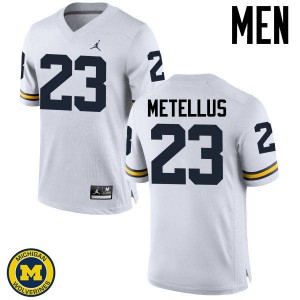 Men's Michigan #23 Josh Metellus White College Jersey 938153-626