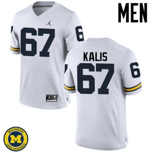 Men's Michigan Wolverines #67 Kyle Kalis White Alumni Jerseys 441413-177