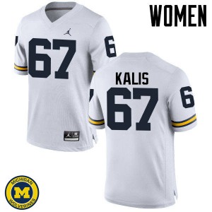 Women's Michigan #67 Kyle Kalis White NCAA Jerseys 975071-310