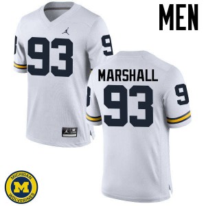 Men's Michigan #93 Lawrence Marshall White Football Jerseys 549348-554
