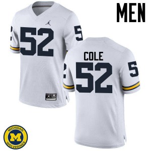 Men University of Michigan #52 Mason Cole White Alumni Jersey 459456-232