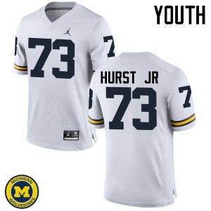 Youth Michigan #73 Maurice Hurst Jr White Player Jersey 595938-227