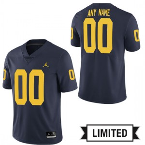 Mens Michigan Wolverines #00 Custom Navy Jordan Brand Alumni Jerseys 540576-904