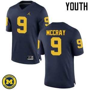 Youth Michigan Wolverines #9 Mike McCray Navy Player Jerseys 173571-209