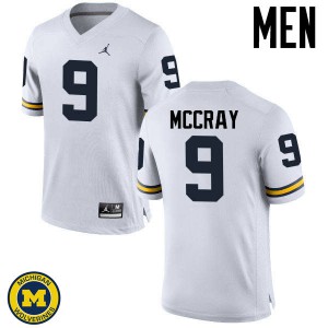 Men Wolverines #9 Mike McCray White NCAA Jersey 788042-720