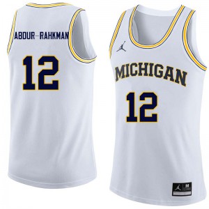 Men Michigan Wolverines #12 Muhammad-Ali Abdur-Rahkman White Stitched Jersey 648476-364