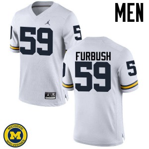 Mens Michigan #59 Noah Furbush White Stitch Jersey 975032-426