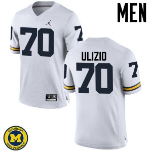 Men Michigan #70 Nolan Ulizio White Official Jersey 589670-152
