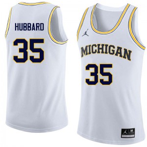 Men's Michigan #35 Phil Hubbard White Stitched Jerseys 376625-856