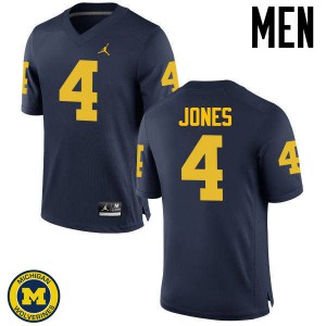 Men's Michigan #4 Reuben Jones Navy Player Jerseys 388597-699