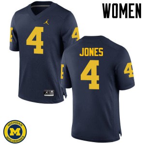Womens Michigan Wolverines #4 Reuben Jones Navy Alumni Jerseys 191587-315