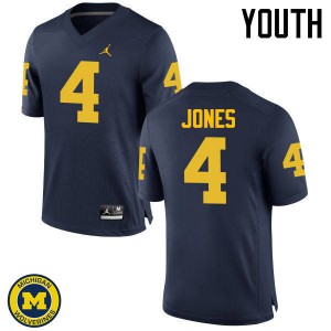 Youth Michigan #4 Reuben Jones Navy Player Jerseys 506028-379
