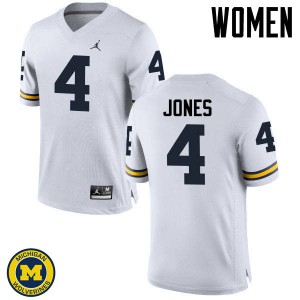 Women Michigan #4 Reuben Jones White NCAA Jersey 178654-386