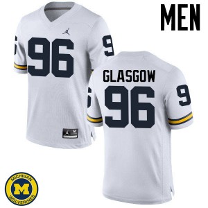 Men Michigan #96 Ryan Glasgow White University Jerseys 681817-149