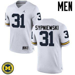 Men's Michigan Wolverines #31 Scott Sypniewski White Official Jerseys 937662-429