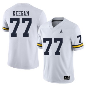 Men Michigan #77 Trevor Keegan White High School Jersey 985099-892