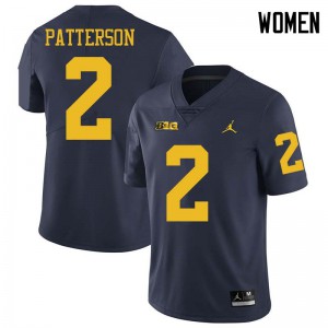 Women's Michigan #2 Shea Patterson Navy Jordan Brand High School Jerseys 487347-878