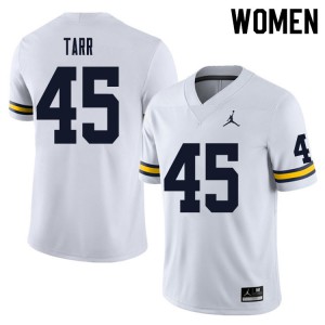 Women Wolverines #45 Greg Tarr White Alumni Jersey 781340-337